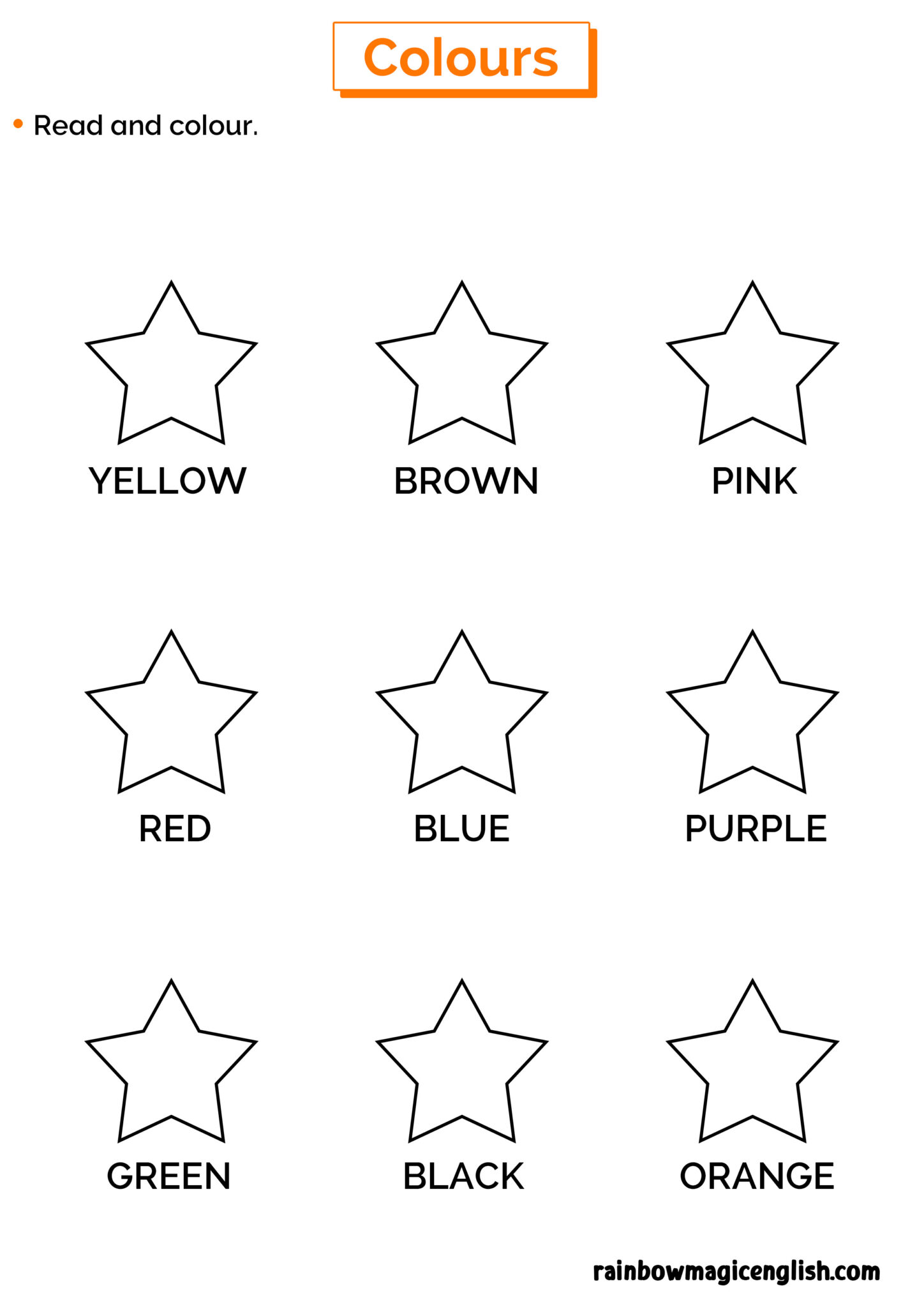 I colori in inglese “Abbina i colori” Rainbow Magic English